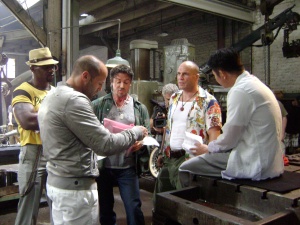 behind the scenes on the set of THE EXPENDABLES